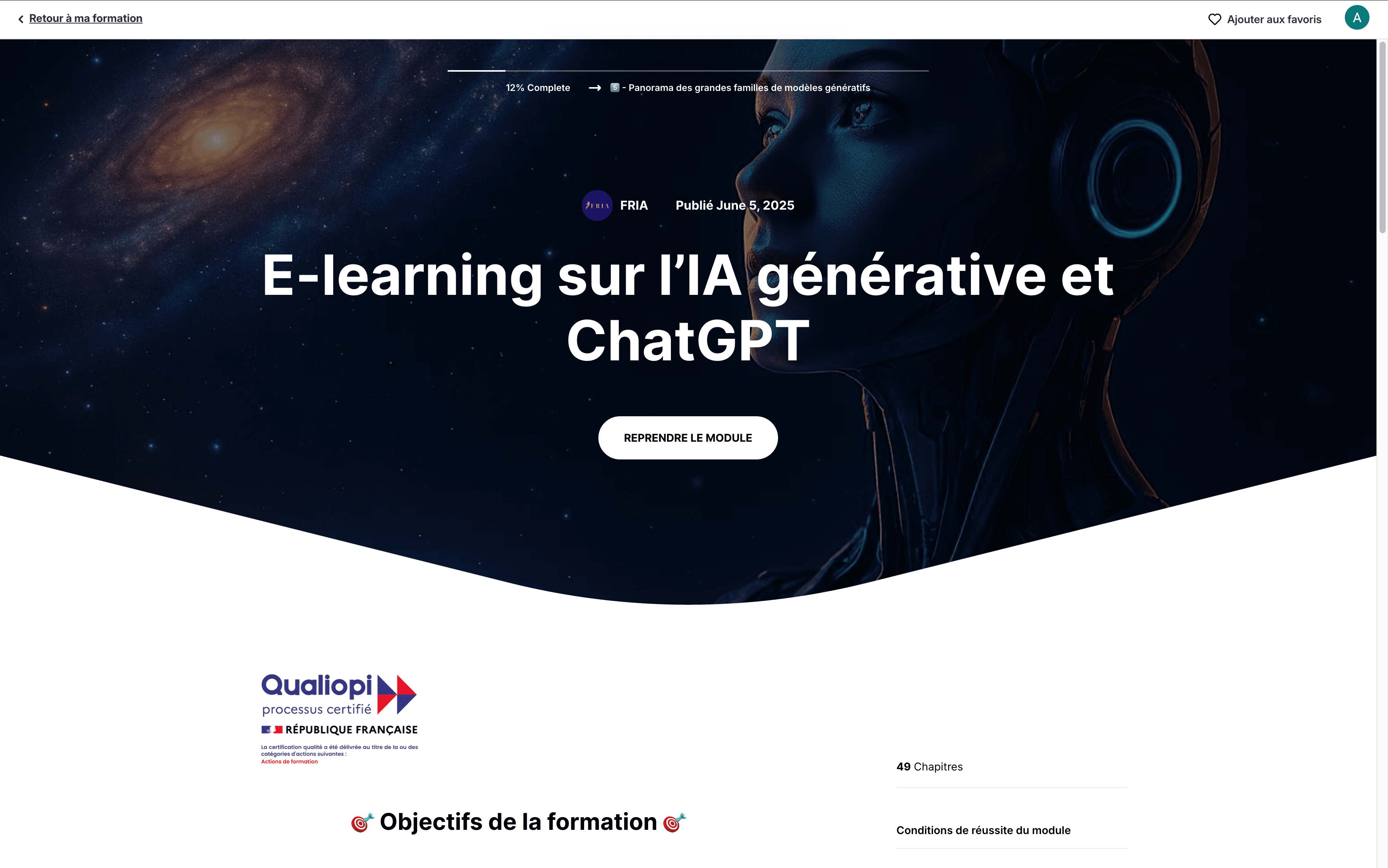 Aperçu du projet Formation IA complète pour l'intégration en entreprise réalisé pour [object Object]
